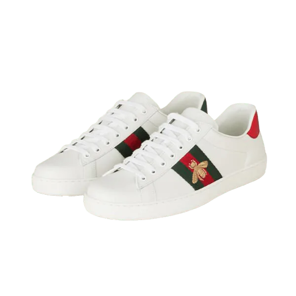 รองเท้า Gucci Ace สีขาวแถบเขียวแดงลายผึ้ง Money2Plus.com รับจำนำรองเท้าแบรนด์เนม รับซื้อให้ราคาสูง ปลอดภัย ใกล้บางกะปิ
