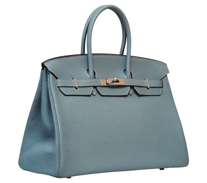 กระเป๋า Hermès Birkin หนังสีฟ้าเทาพร้อมฮาร์ดแวร์เงิน Money2Plus.com รับจำนำและรับซื้อกระเป๋าแบรนด์เนม ให้ราคาสูง ใกล้บางรัก