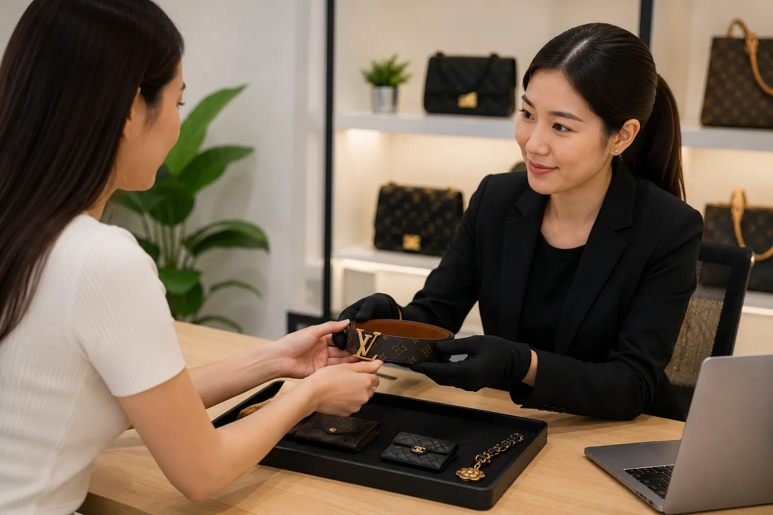 รับซื้อเข็มขัดและแอ็กเซสซอรี 26 นัดหมายเพื่อตรวจสอบสินค้า