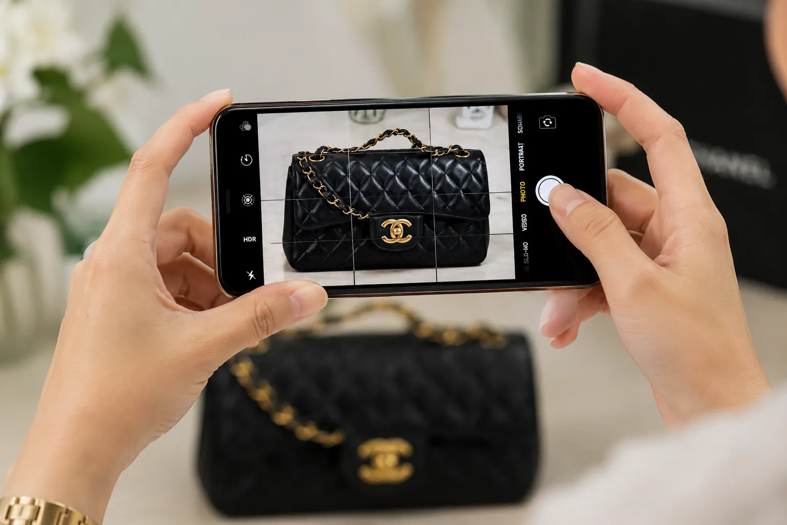 รับซื้อกระเป๋าแบรนด์เนม 19 ลูกค้าถ่ายรูปกระเป๋าแบรนด์เนมเพื่อส่งประเมินราคา รับซื้อกระเป๋าแบรนด์เนมกับ Brand4Cash ประเมินฟรี ให้ราคาสูง